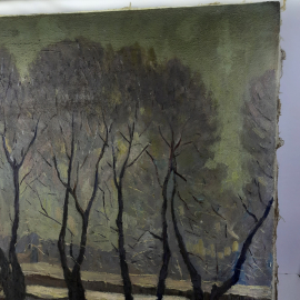 Картина-пейзаж "Ивушки над Орликом", холст, масло, 65х60 см.. Картинка 2